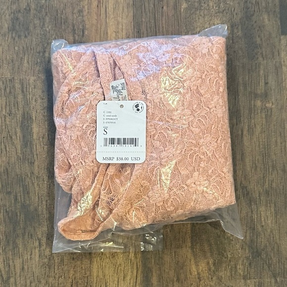 Free People Keep It Simple Lace Short Sleeve Top - Picture 3 of 3